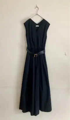 ほぼ新品●FRAY I.Dフレイアイディー●Vネックコンビネゾン●黒 ブラック