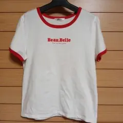 gleam リンガーTシャツ ホワイト×レッドのサムネイル