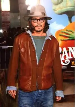 ジョニーデップ　レザージャケット　パブリックエネミーズ