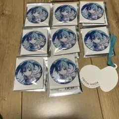 プロセカ　初音ミク　グリッター缶バッジ　50A 8個セット＋おまけのムエット付き