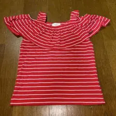 レピピアルマリオ赤と白ストライプ 半袖シャツ S