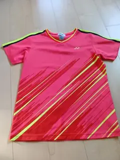 ピンク ストライプ バドミントンシャツ 約60cm