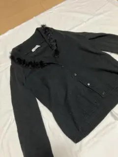 NICE CLAUP♡ラビットファー♡ブラック カーディガン