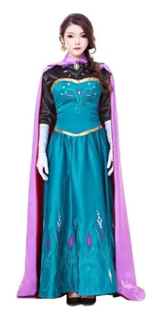 アナと雪の女王 エルサ 戴冠式 ドレス コスプレ 大人 ウィッグ