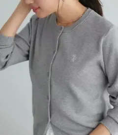 ユーエスポロアッスン　刺繍ニットカーディガン　U.S.POLO ASSN.