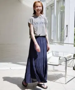 SLOBE IENA VACANCES ロゴTシャツ グレーのサムネイル