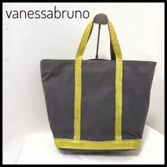 vanessabruno　トートバッグ　カバ　キャンバス　グレー　イエローのサムネイル