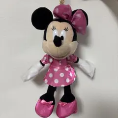 ミニーマウス ぬいぐるみチャーム ピンク