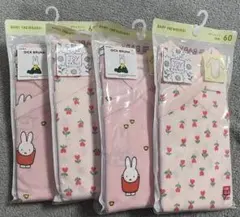 【まとめ売り】ユニクロ　ロンパース　ピンク　60サイズ ４枚セット