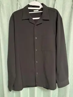 【定番】GU ジーユー 長袖シャツ 黒 ブラック Mサイズ