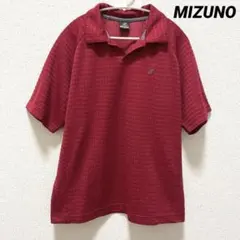 【917】MIZUNO ポロシャツ　ゴルフウェア　レッド　M