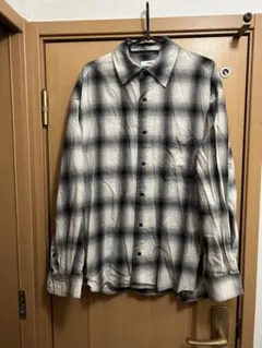 wego オンブレチェックシャツ　好配色　オーバーサイズ　アメカジ　ルード