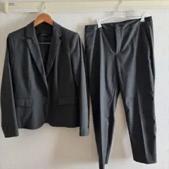 【美品】ザラベーシック クロップドパンツ スーツ 38 グレンチェック グレー