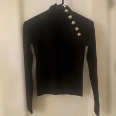 ZARA 黒 トップス タートルネック セーター