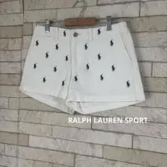 ラルフローレン スポーツ ゴルフ ショートパンツ 刺繍 白 ホワイト