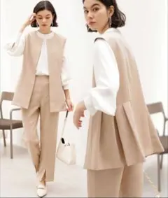 入園式　卒園式　ペプラムジレセットアップスーツ