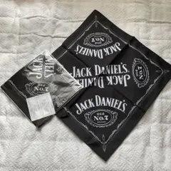 Jack Daniel's ロゴバンダナ ブラック 70cm 2枚のサムネイル