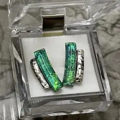 グリーンブルー　ピアス　※キャッチなし
