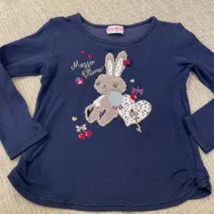 メゾピアノうさぎちゃん長袖ロンTシャツ120女の子