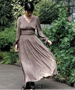 ヴィンテージ ナローワンピース ブラウン★フレイアイディー FRAY I.D 0