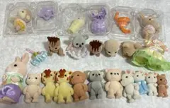 シルバニアファミリー人形19体、小物セット