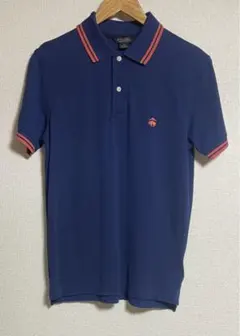 ブルックスブラザーズシャツ　 ネイビー ストライプ襟 ポロシャツ