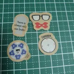 名探偵コナン 江戸川コナン フレーク シール 4枚 セット