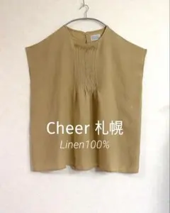 cheer 札幌 リネン　ピンタックワンピース　後ろボタン cheer 札幌 リネン ピンタックワンピース 後ろボタン - メルカリ