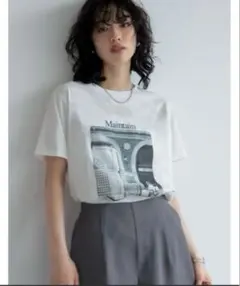 リエディ　Re:EDIT 接触冷感　モノクロ　写真　半袖Tシャツ　Lサイズのサムネイル