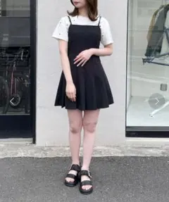 プリーツミニキャミワンピース