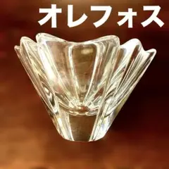 オレフォス　クリスタルガラス　メイフラワー　フラワーベース　ボウル オレフォス クリスタルガラス メイフラワー フラワーベース ボウル