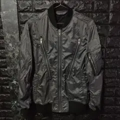未使用品　黒×ダークグレー MA-1 フライトジャケット　表記Ｓ　サイズ感Ｍ
