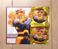 ヒロアカ 東急ホテル メタル缶バッジ　ポストカード　エンデヴァー