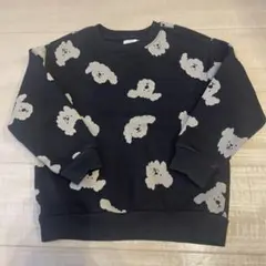 本日お値引き中✨ZARAわんちゃん柄　トレーナー 3-4years黒 104cm