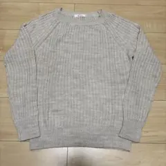 M.deuxリブ編み 長袖ニット