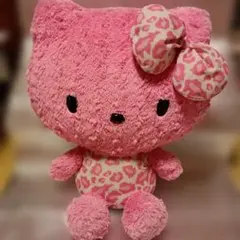 サンリオ　キティちゃん　ヒョウ柄　ギャルネコ　フェイスクッション　レトロ サンリオ キティちゃん ヒョウ柄 ギャルネコ フェイスクッション