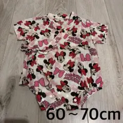 【12/12お値下げしました‼︎】ミニーマウス ベビー甚平 60〜70cm