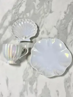 francfranc オパールシェル　マグ&プレート