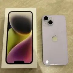 Apple iPhone14 パープル 本体 充電ケーブル・箱付き - メルカリ