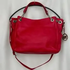 MICHAEL KORS ショルダーバッグ 赤 レザー