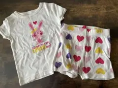 80 ハート ショートパンツ ウサギ Tシャツ セット ギャップ