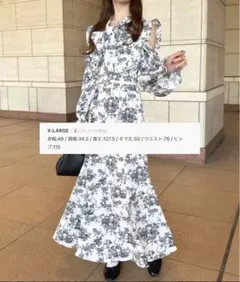 apres jour ロングスリーブ肩あきボウタイワンピース