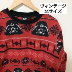 【ヴィンテージ】レトロスウェット スターウォーズ　赤　Mサイズ　ださかわ