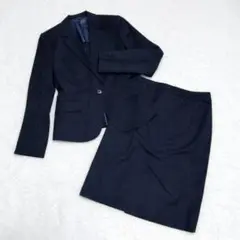 THE SUIT COMPANY スカートスーツ ストライプネイビー 40 38