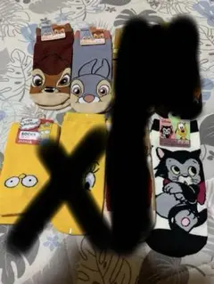 靴下　バンビ　ダンボ　フィガロ　シンプソンズ　ライオンキング　トゥィティー