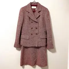 ◉Harrods　セットアップスカートスーツ　ジャケット＆ワンピ　赤　M