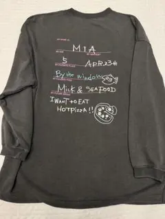 ニコアンド　ダークグレー　ピザ　長袖Tシャツ　フリーサイズ