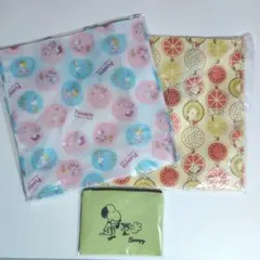 スヌーピー ピスタチオカラーポーチ トートバッグ ラウンド柄 フルーツ柄AOKI