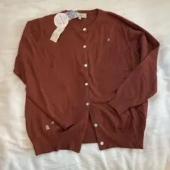 新品タグ付き刺繍カーディガン　茶色