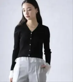 一度のみ着用美品 La TOTALITE レース編みプルオーバー レディース
